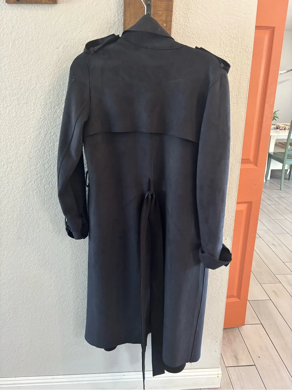 bebe Black Long Trench Coat
